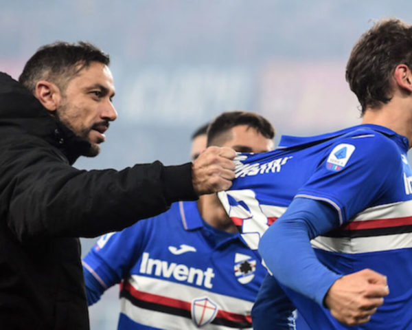 Gabbiadini Esultanza Sampdoria