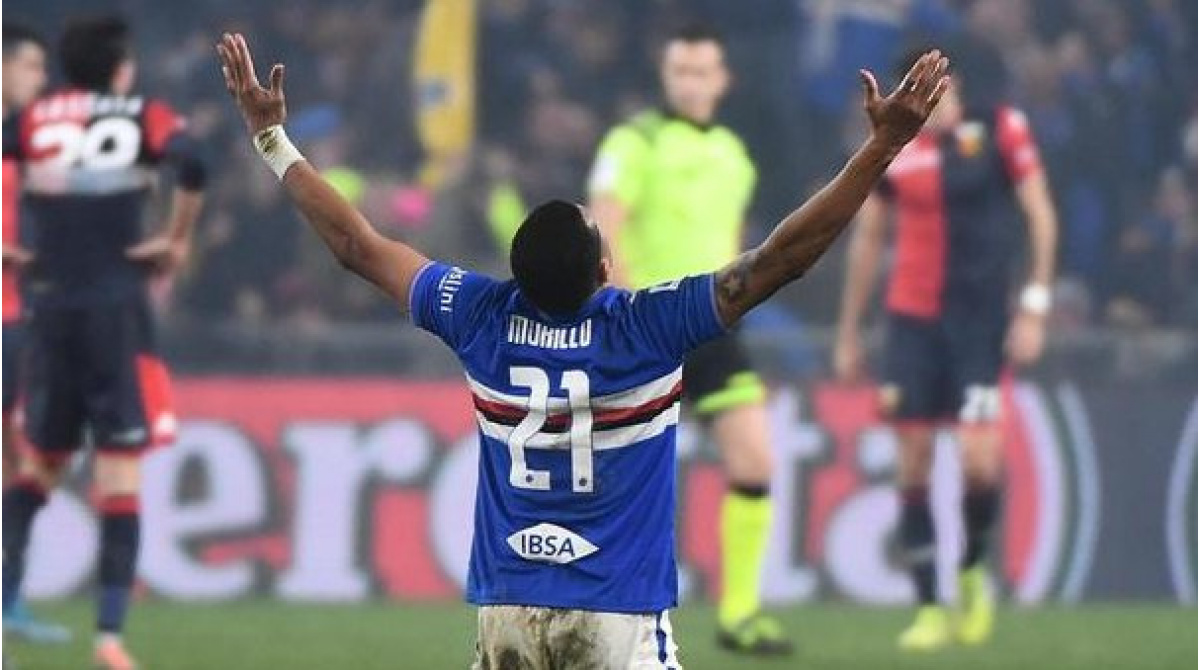 Jeison Murillo con la Sampdoria.