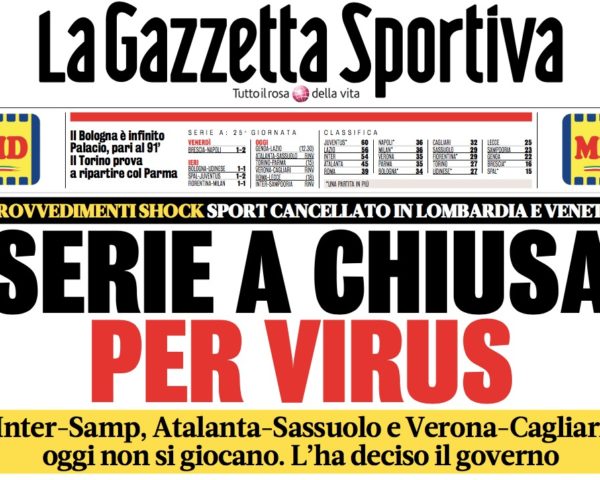 Coronavirus Sport Rinvio