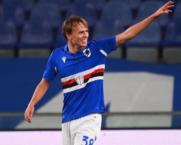Sampdoria Damsgaard Danimarca Infortunio