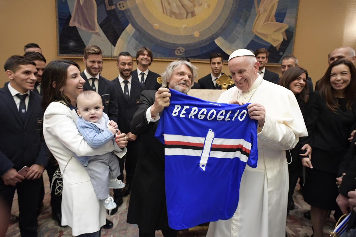 Sampdoria, Papa Francesco
