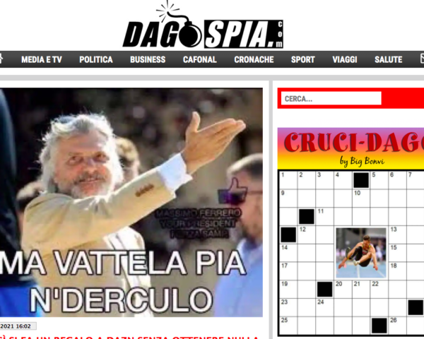 Lega Calcio Dagospia Ferrero Dazn