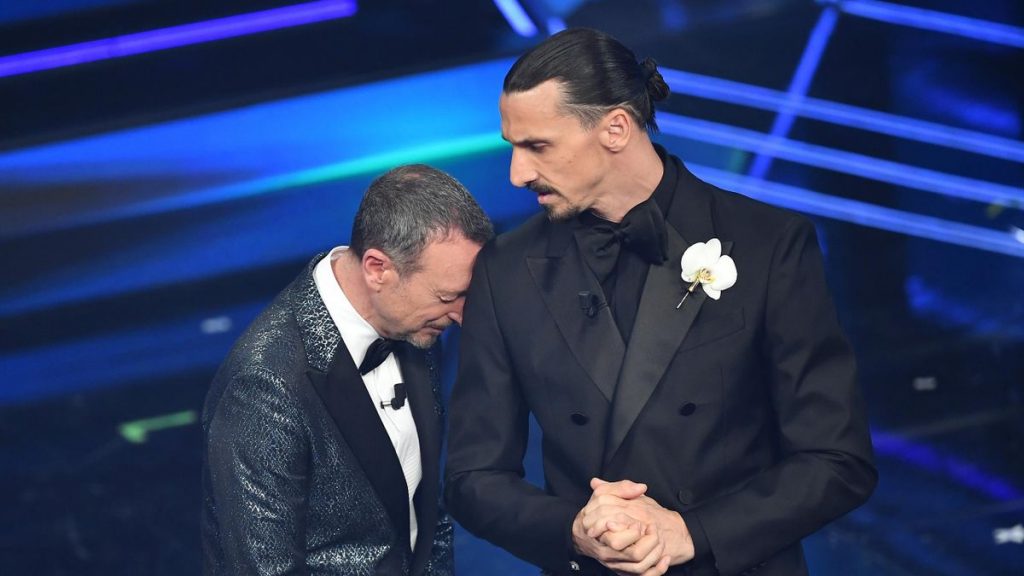 Ibrahimovic Sanremo Amadeus Milan