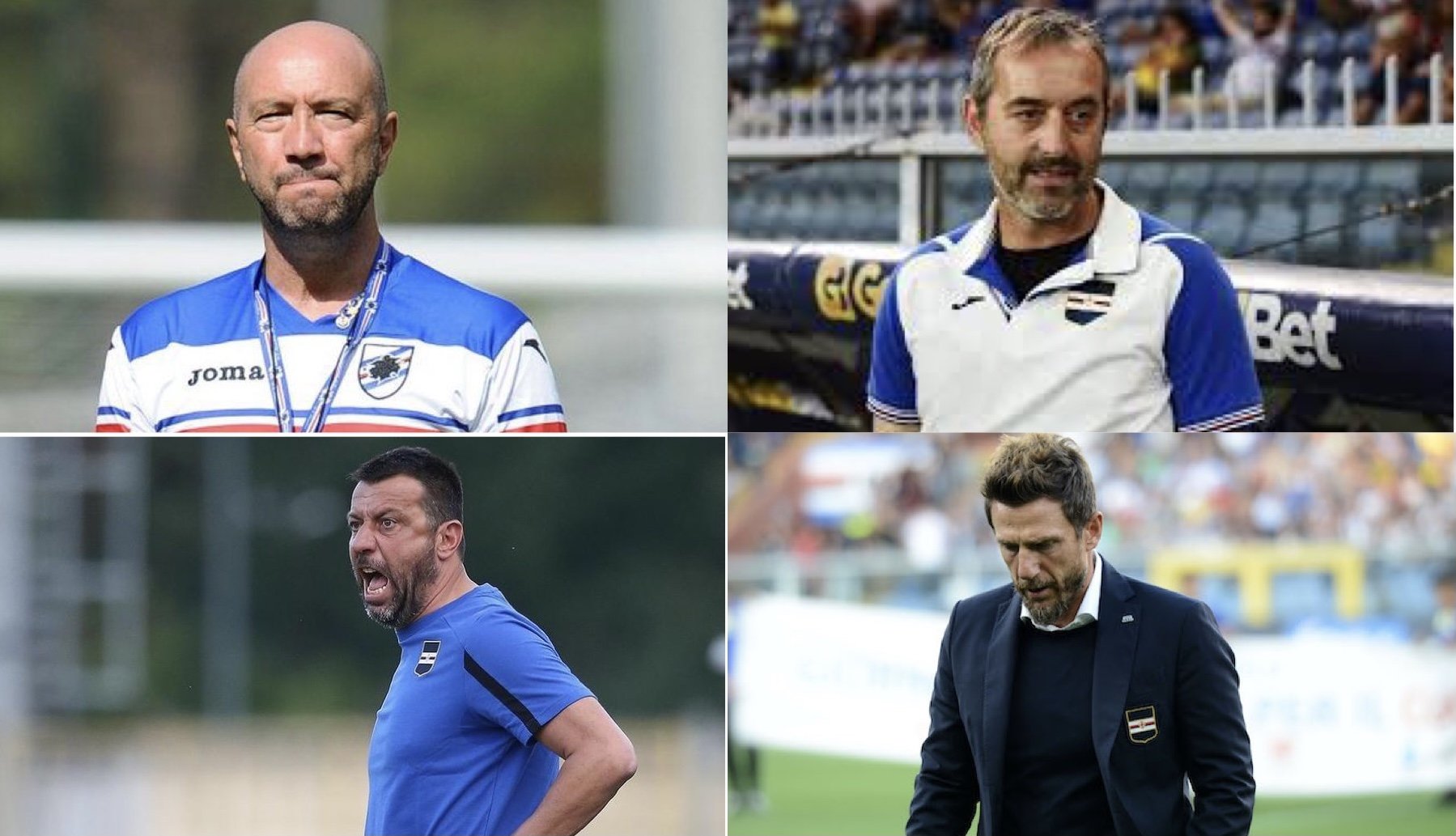 Sampdoria D'aversa Zenga Giampaolo Di Francesco