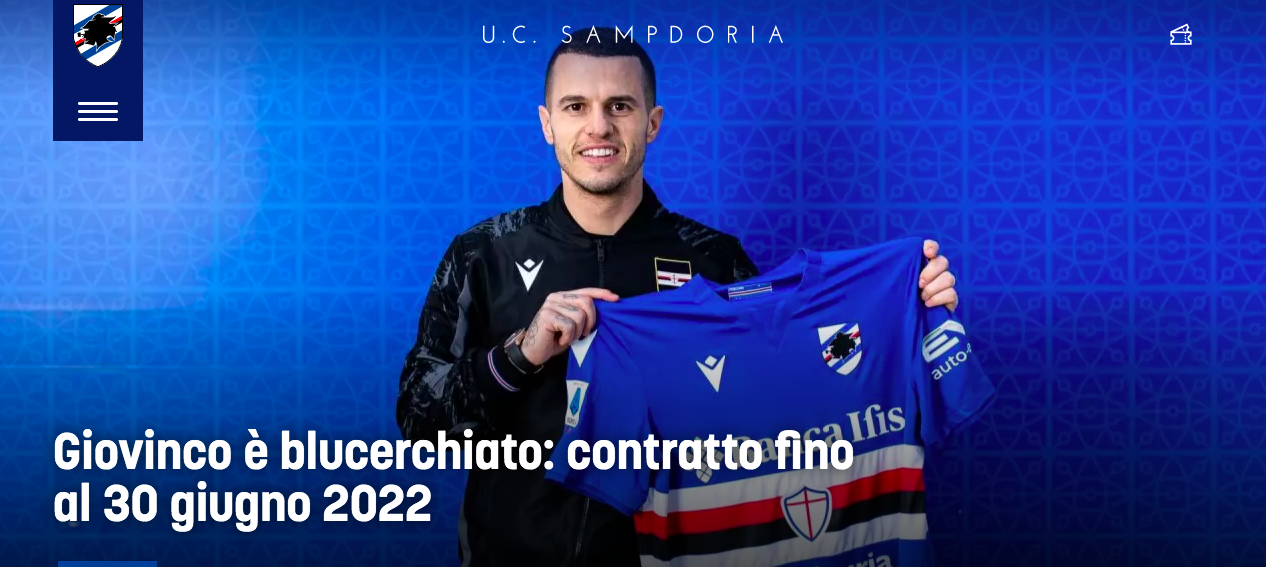 Sampdoria Sebastian Giovinco Blucerchiato