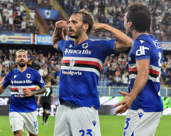 Sampdoria-Milan Gabbiadini Panchina