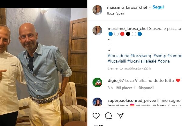 Sampdoria Cena Gianluca Vialli