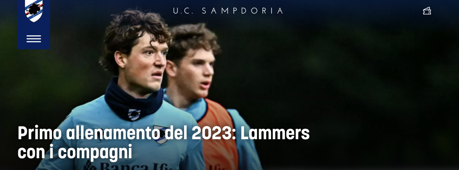 Sampdoria allenamento Bogliasco Lammers