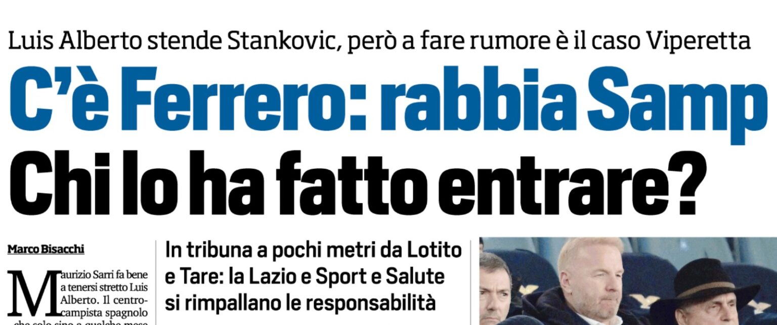 lazio sampdoria ferrero tuttosport