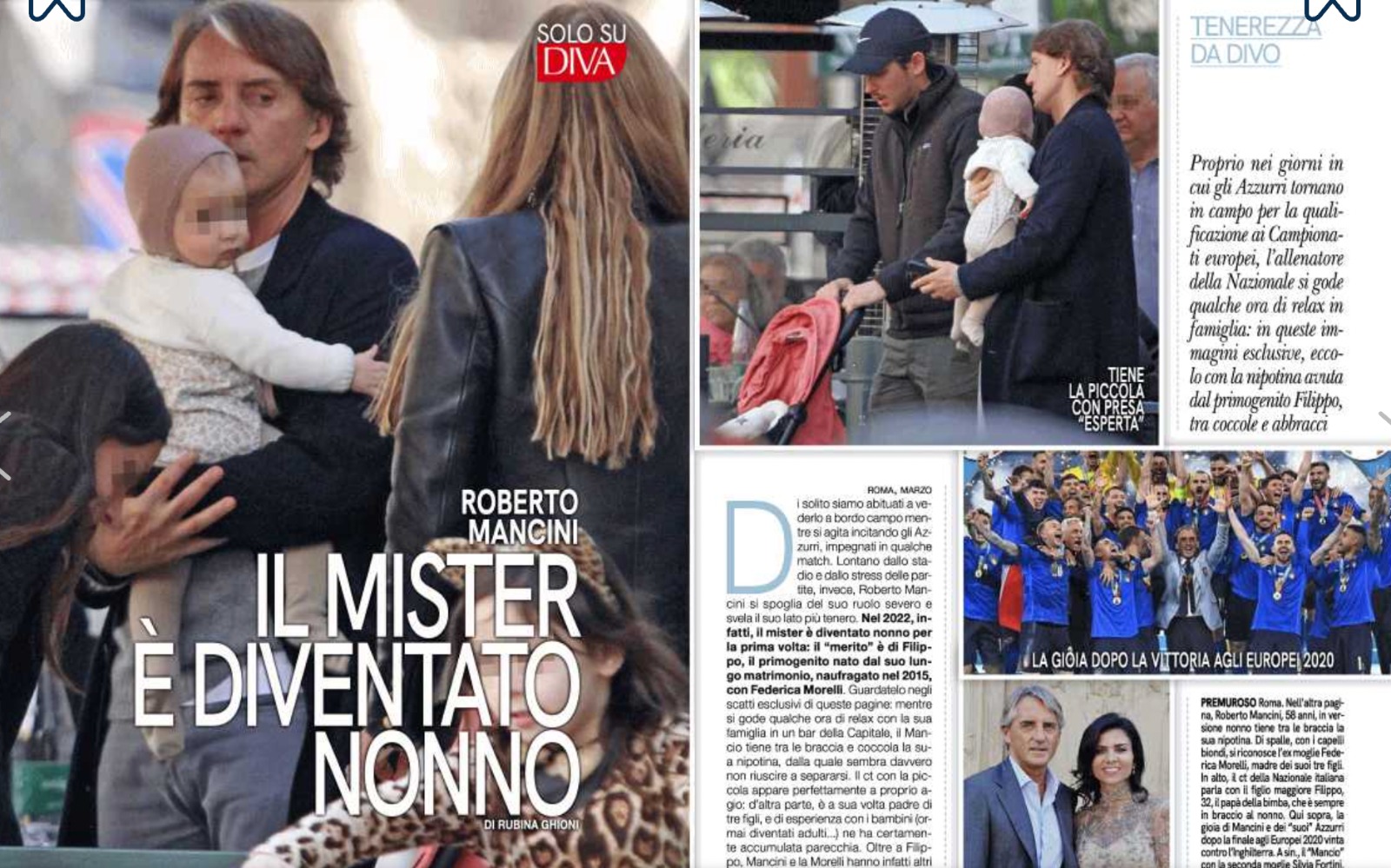 Sampdoria, Roberto Mancini diventa nonno Italia con la sua piccola Sofia