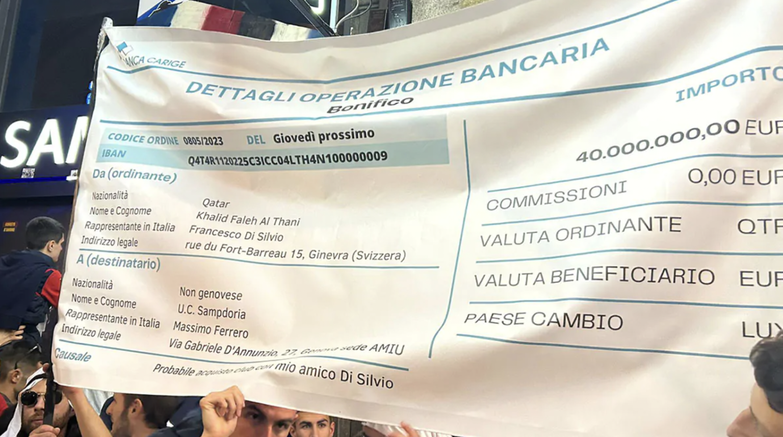 funerale sampdoria al thani