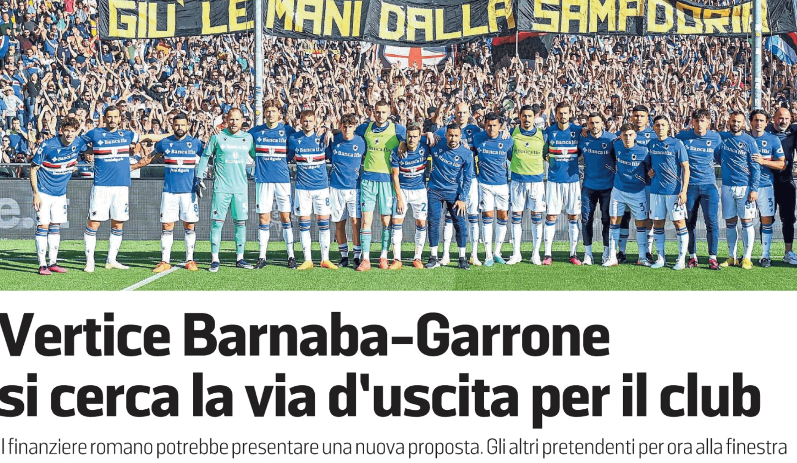 Cessione Sampdoria Barnaba Garrone