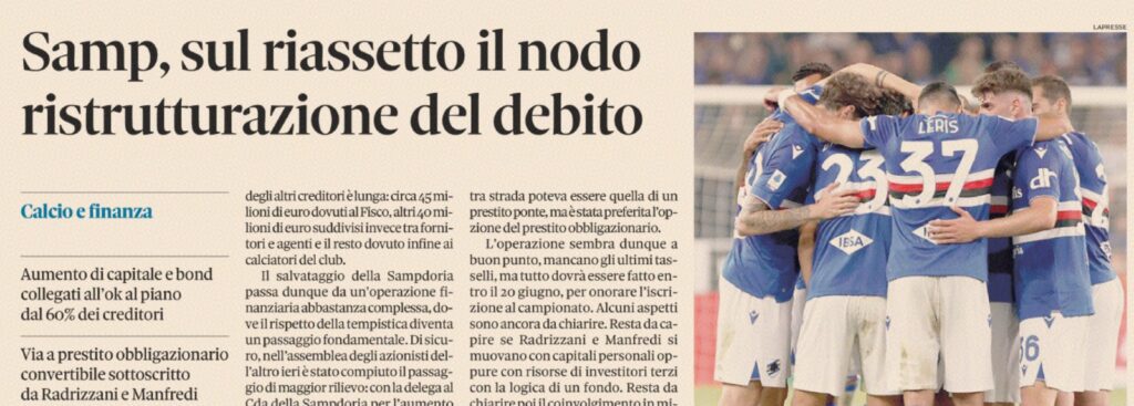 Sampdoria il sole 24 ore
