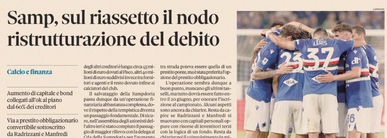 Sampdoria il sole 24 ore