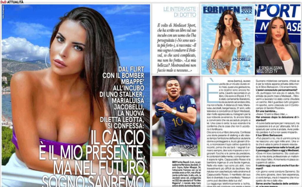 Marialuisa Jacoobelli Mbappe Sanremo