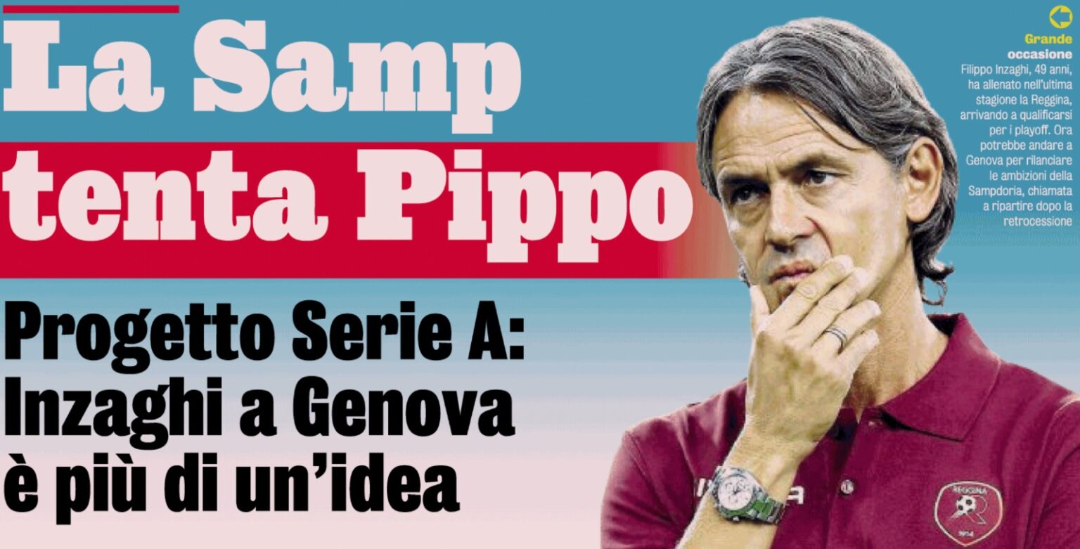 calciomercato sampdoria inzaghi pippo