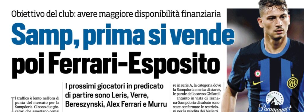 calciomercato sampdoria esposito ferrari