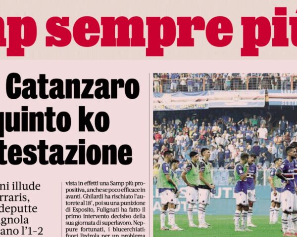 Sampdoria Catanzaro Gazzetta Pirlo