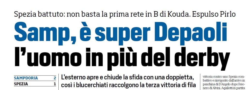 sampdoria spezia depaoli