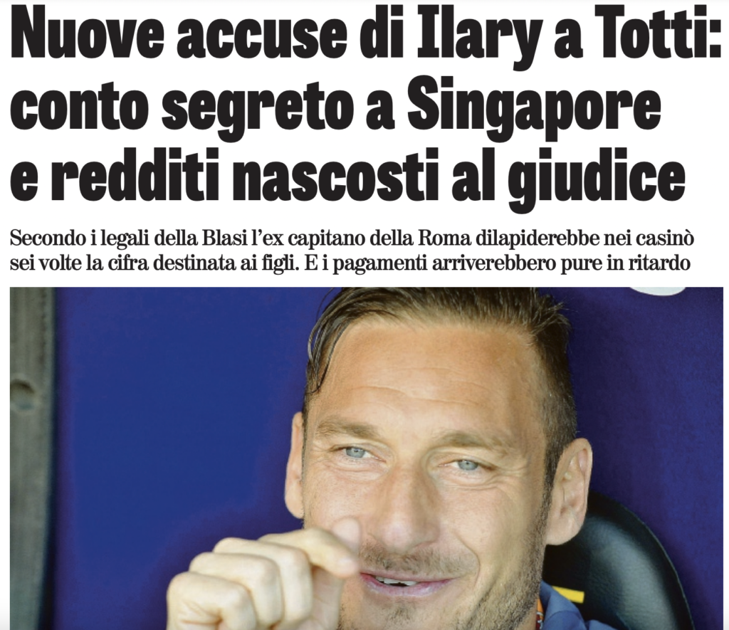 La Verità Totti Blasi divorzio