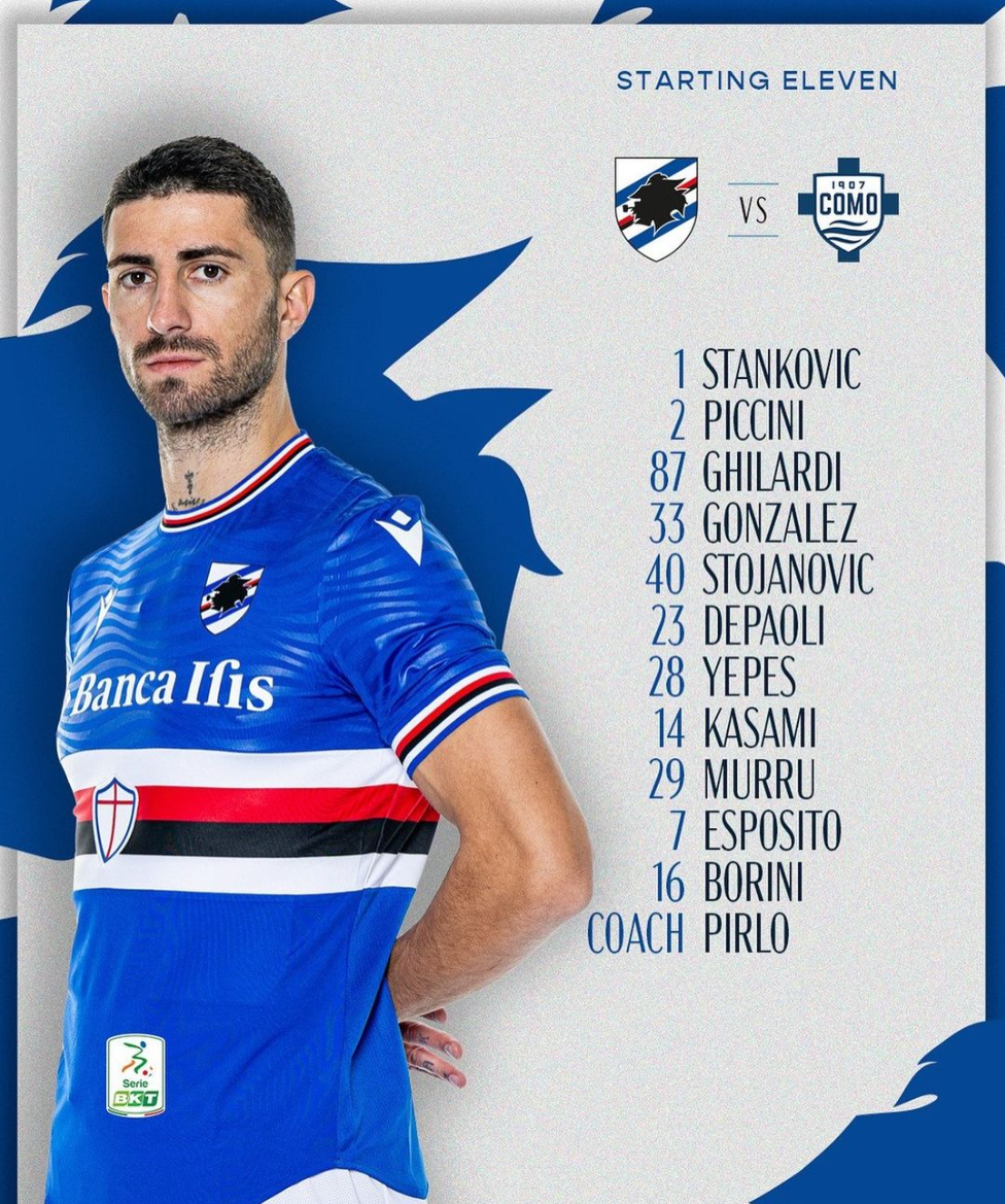 Sampdoria Como Pirlo Borini esposito