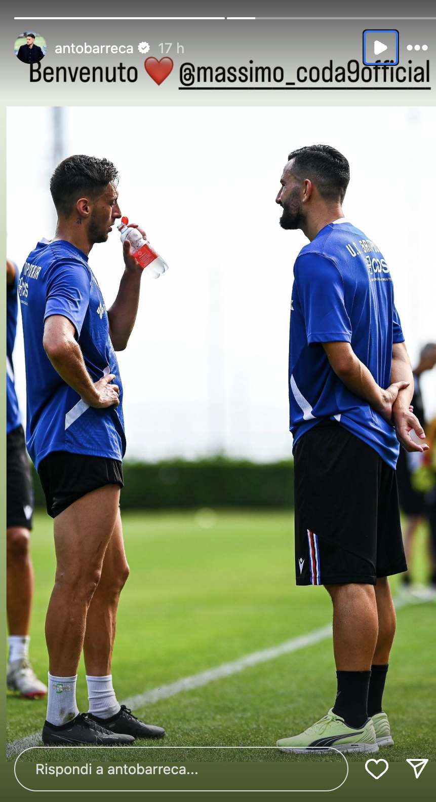 Social Sampdoria Barreca Massimo Coda