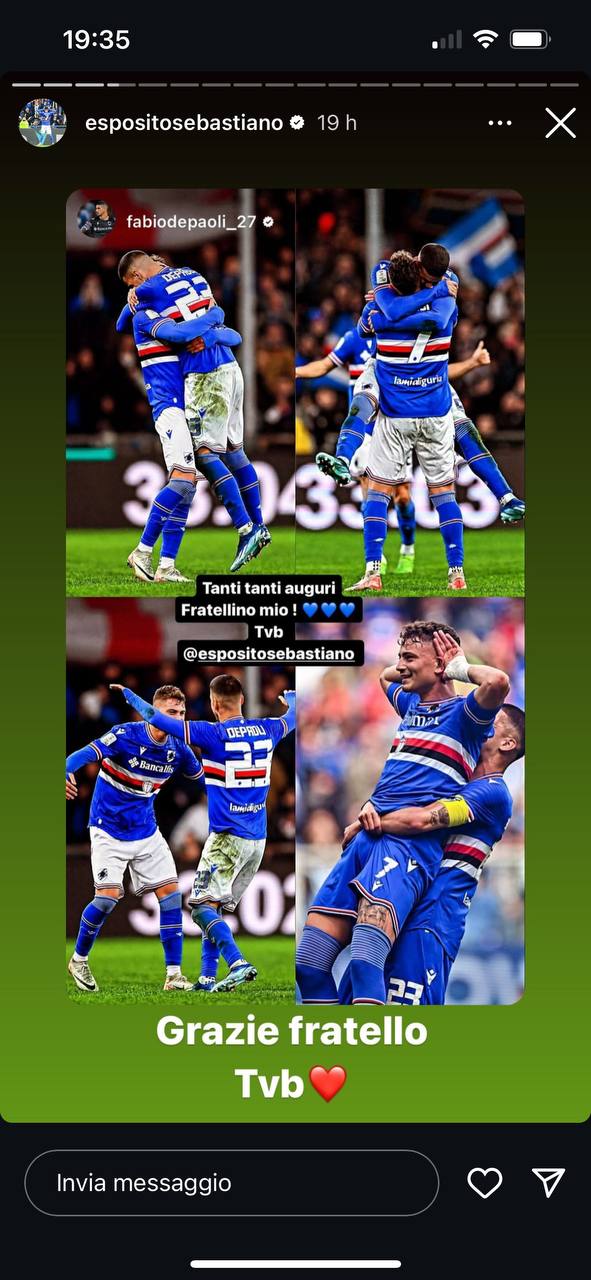 Social Sampdoria Sebastiano Esposito 