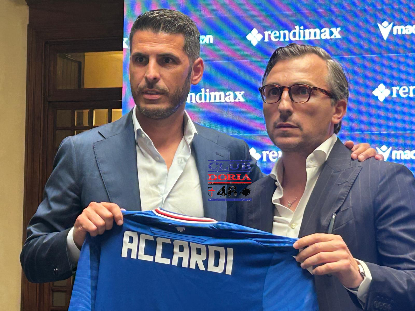 Accardi Manfredi presentazione Sampdoria