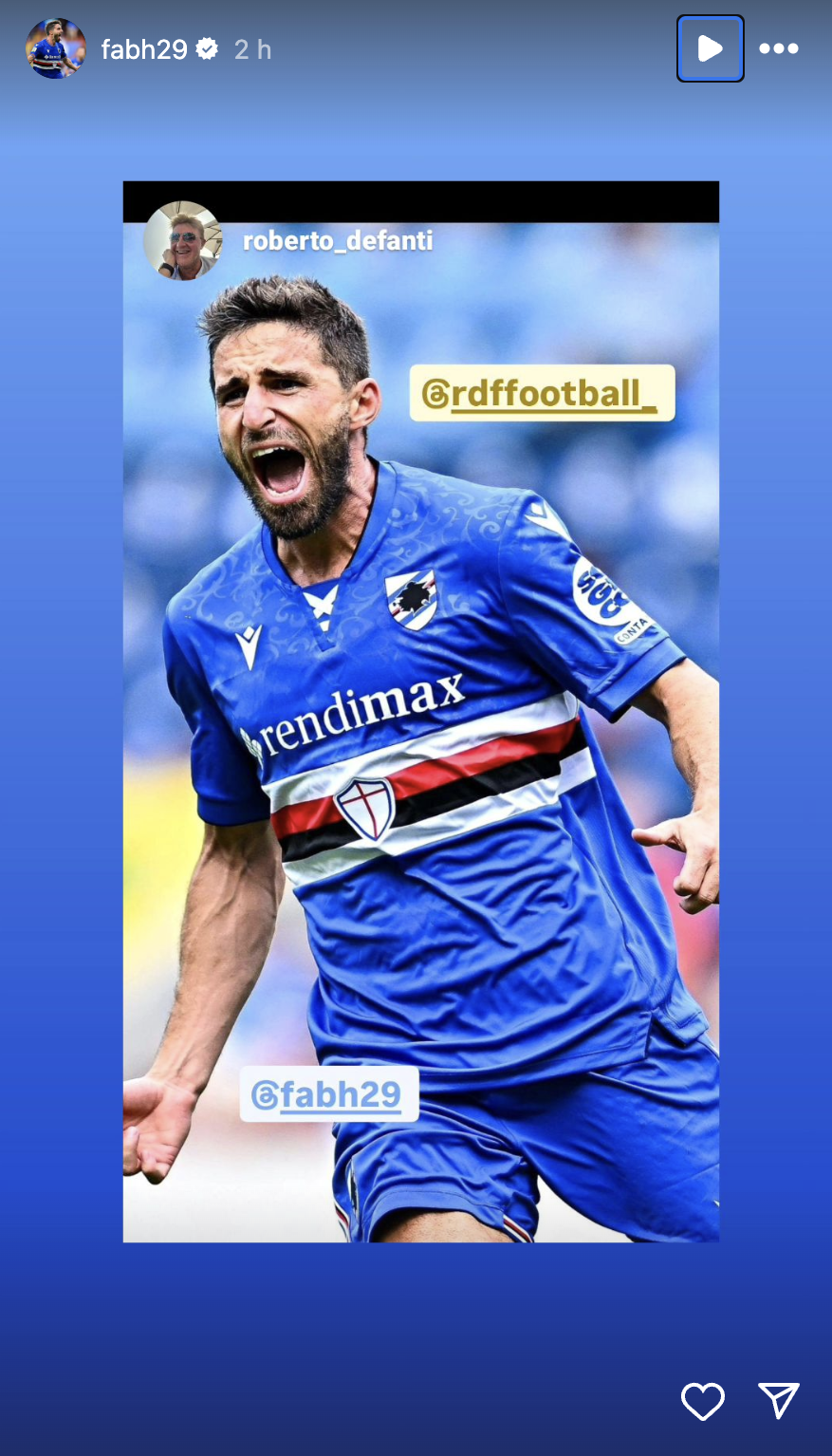 Social Sampdoria Fabio Borini