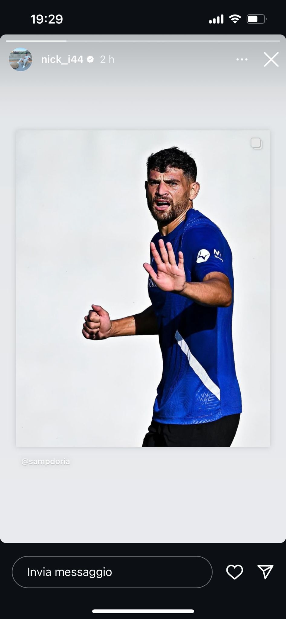 Social Sampdoria Nikolas Iōannou Frosinone