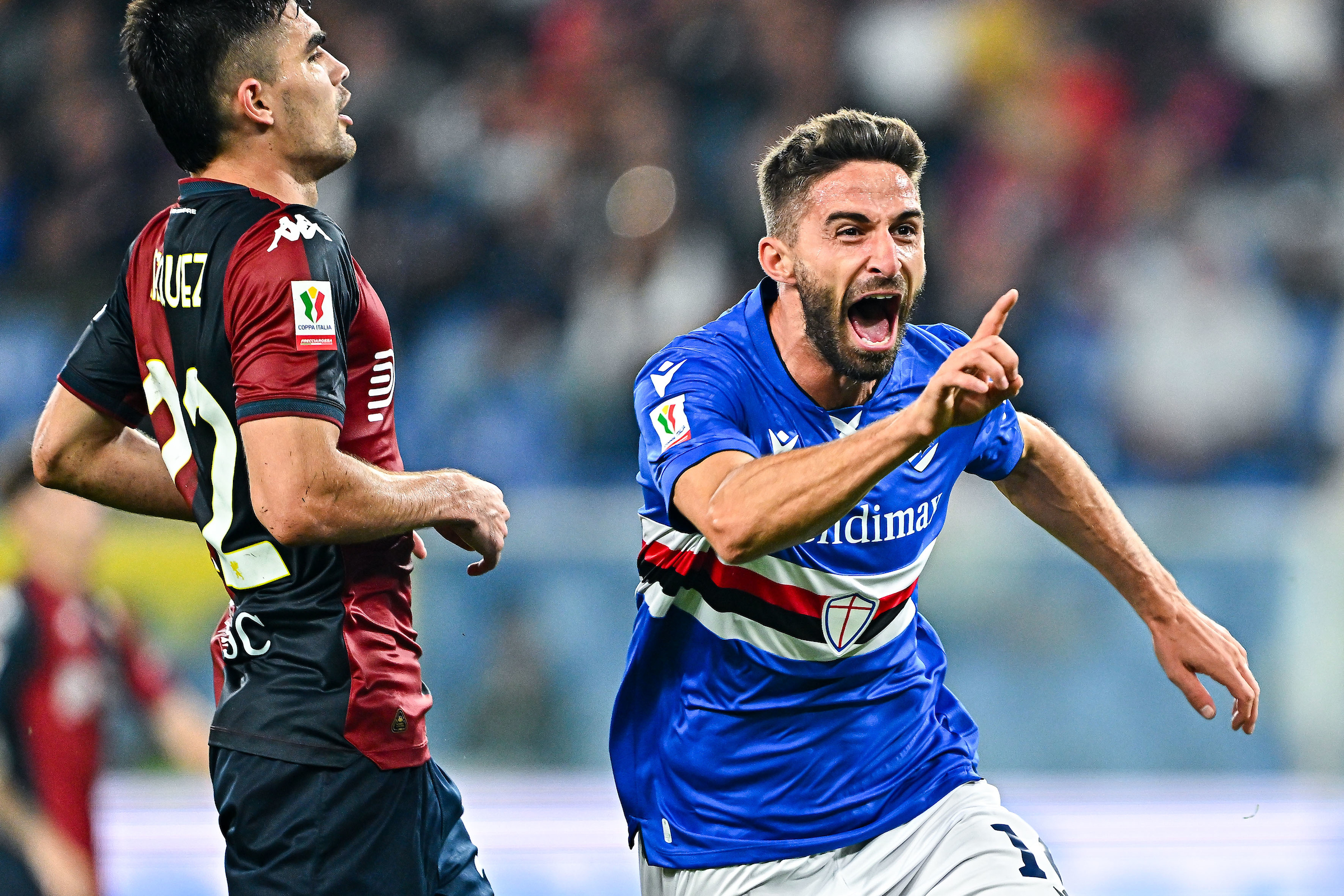 Sampdoria Borini La Sud derby Lanterna De Fanti