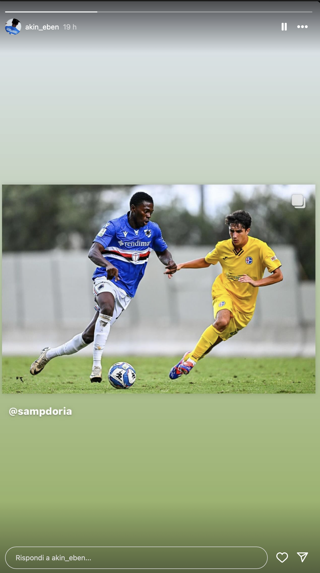 Social Sampdoria Ebenezer Akinsanmiro Sottil