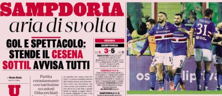 Cesena-Sampdoria, Gazzetta: partita della svolta. Sottil pronto alla risalita sampdoria cesena gazzetta