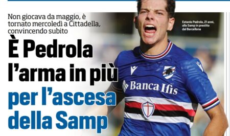 sampdoria pedrola sottil modulo
