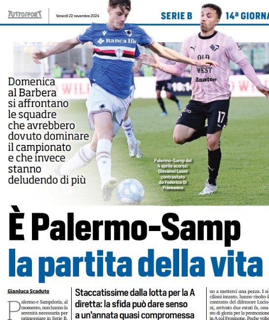 palermo sampdoria sottil
