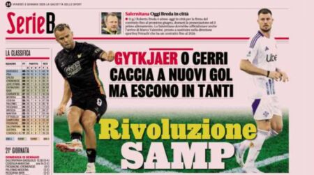 Calciomercato Sampdoria accardi rivoluzione