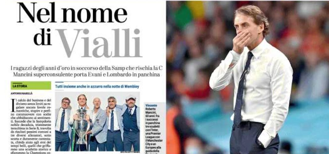 Sampdoria, La Stampa: Roberto Mancini, Alberico Evani e Attilio ...
