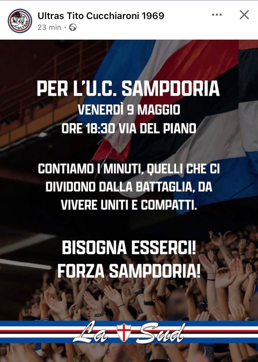 Sampdoria Salernitana La Sud Luigi Ferraris 