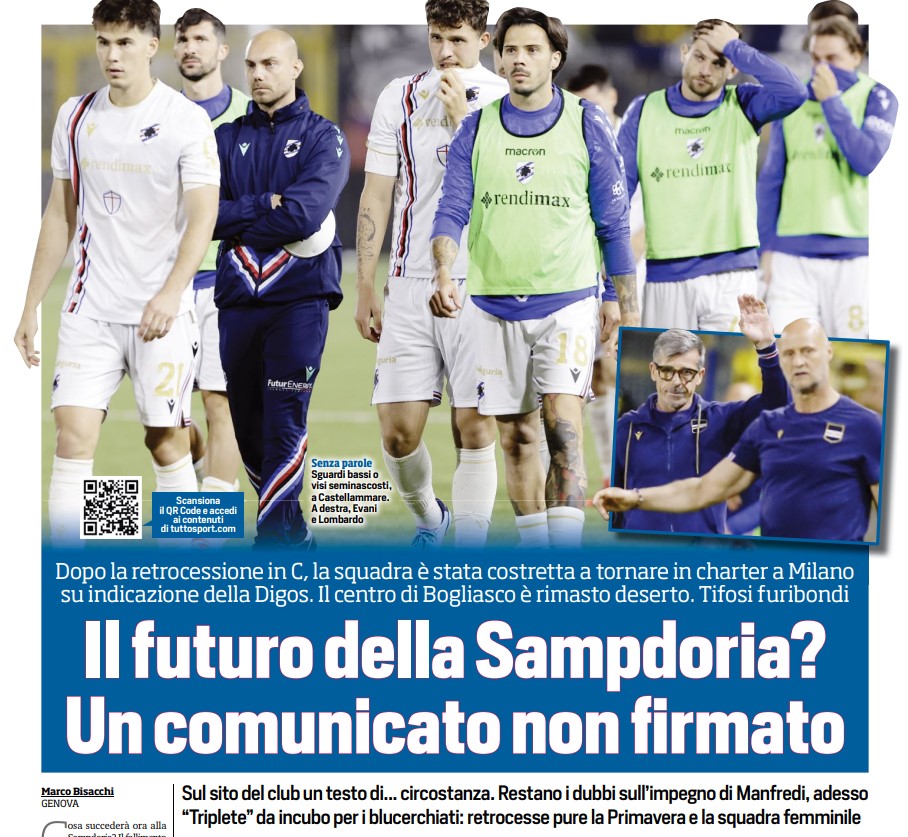 sampdoria manfredi tuttosport