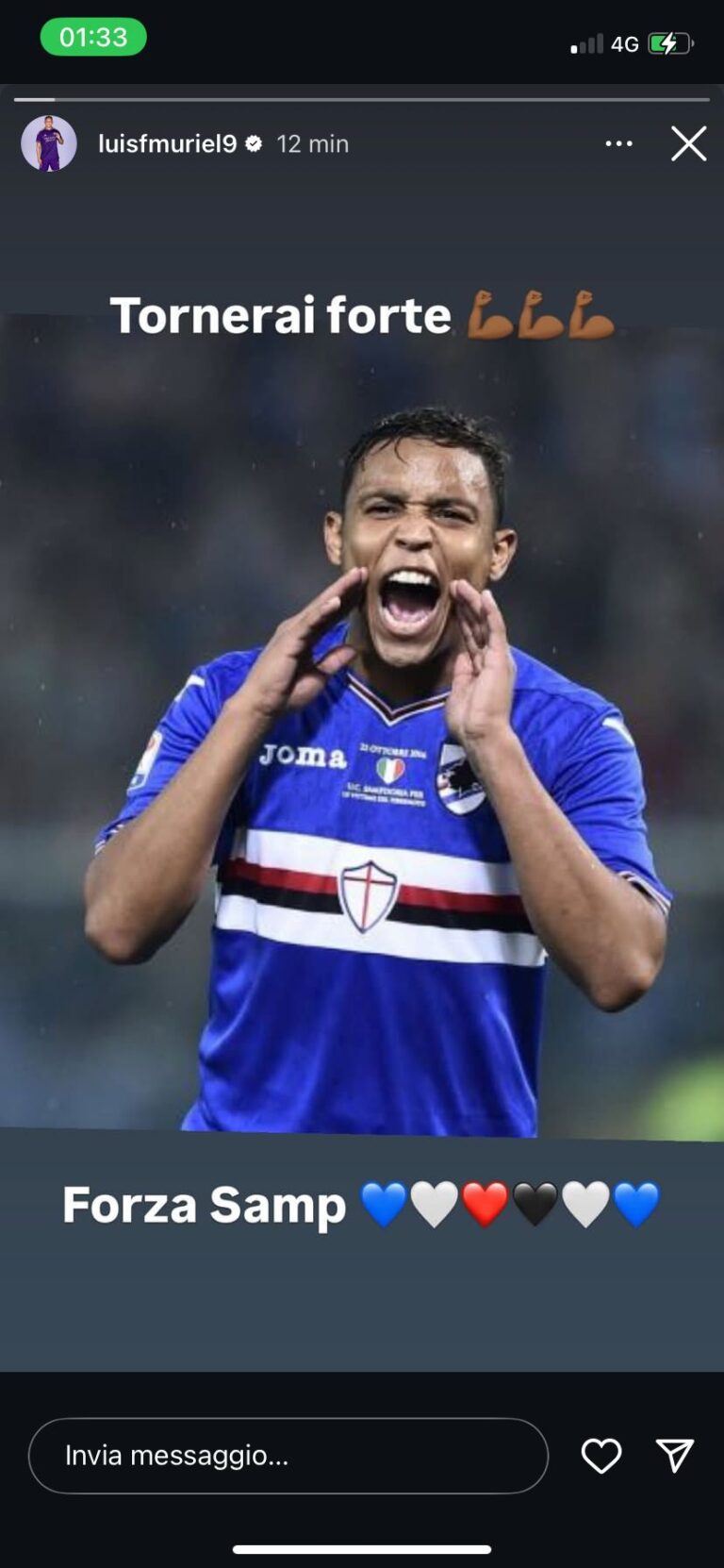 Ex Sampdoria, Luis Muriel lascia Orlando e torna in Colombia nella sua prima squadra. Il nome Sampdoria Muriel Orlando Colombia