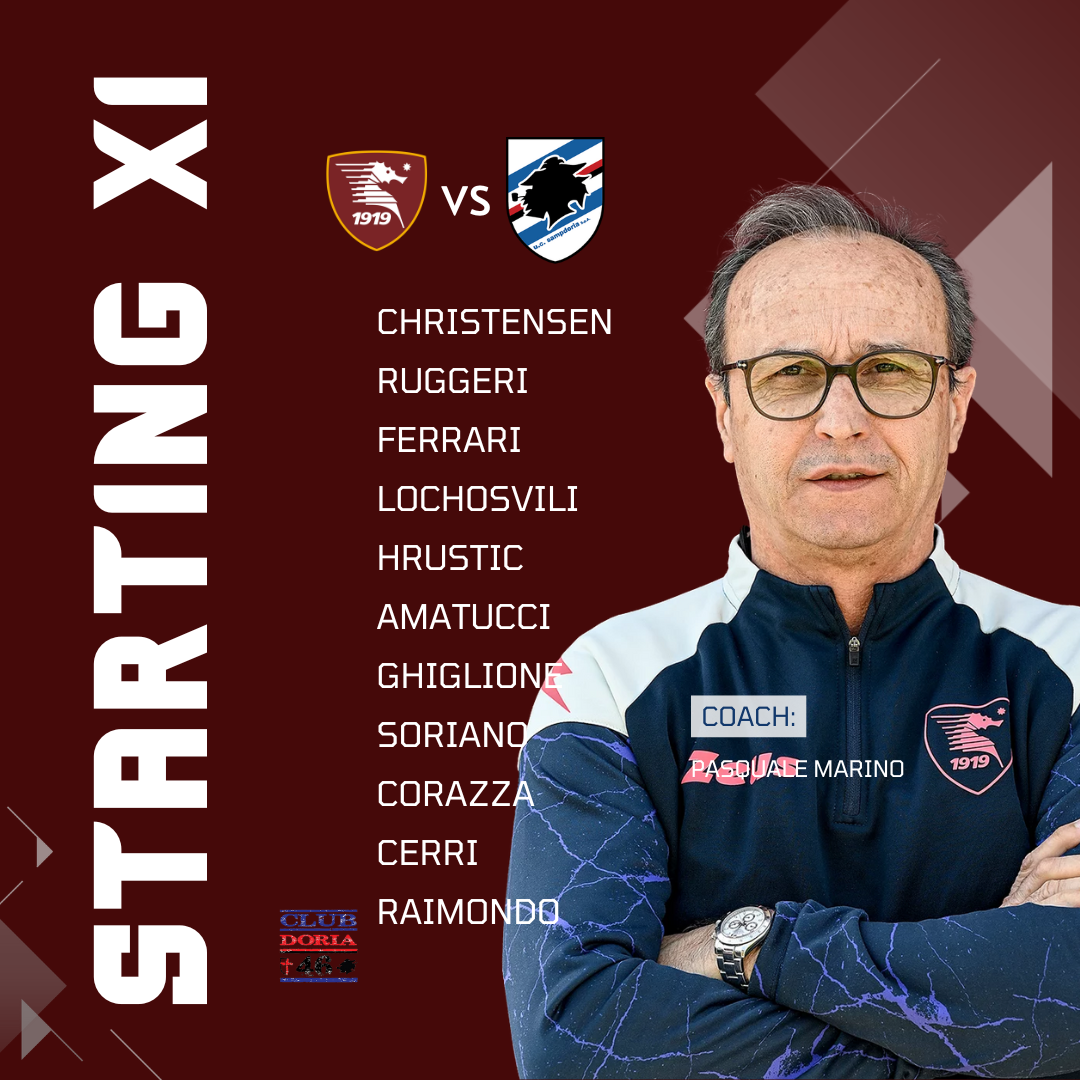 Probabile formazione Salernitana Sampdoria Pasquale Marino