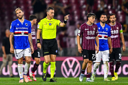 salernitana sampdoria sospesa