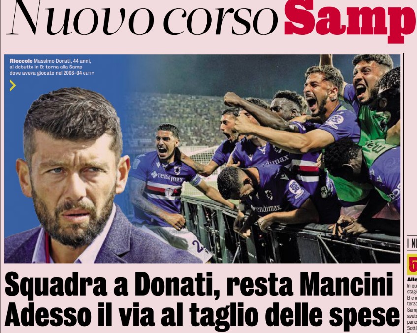 sampdoria donati monte ingaggi risparmi