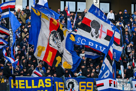 Sampdoria La Sud squadra settore ospiti