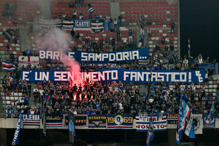 SOCIAL – Sampdoria, il Bari retrocede in Serie C: il messaggio degli Ultras Tito Cucchiaroni per i fratelli della Curva Nord