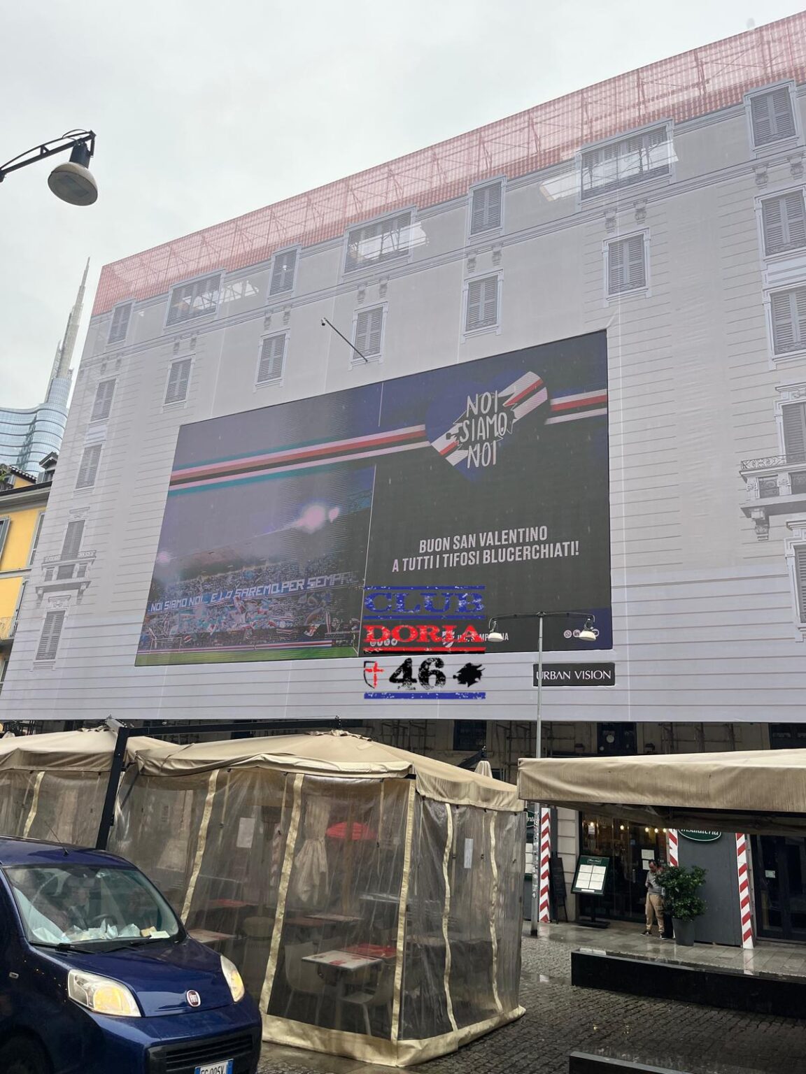 FOTO – Sampdoria, Milano indossa i colori più belli del mondo. Buon San Valentino…