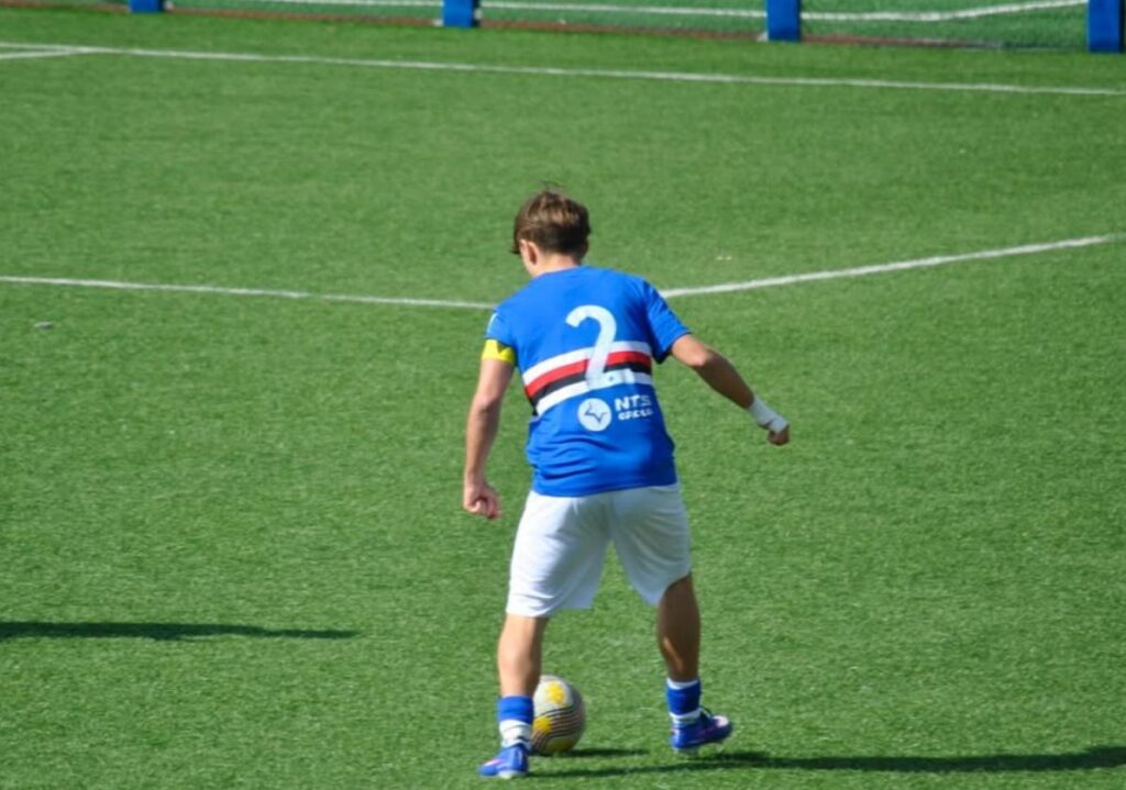 Giovanili Sampdoria, Tommaso Adreveno difensore goleador che sogna il goal sotto La Sud Giovanili Sampdoria Adreveno goal