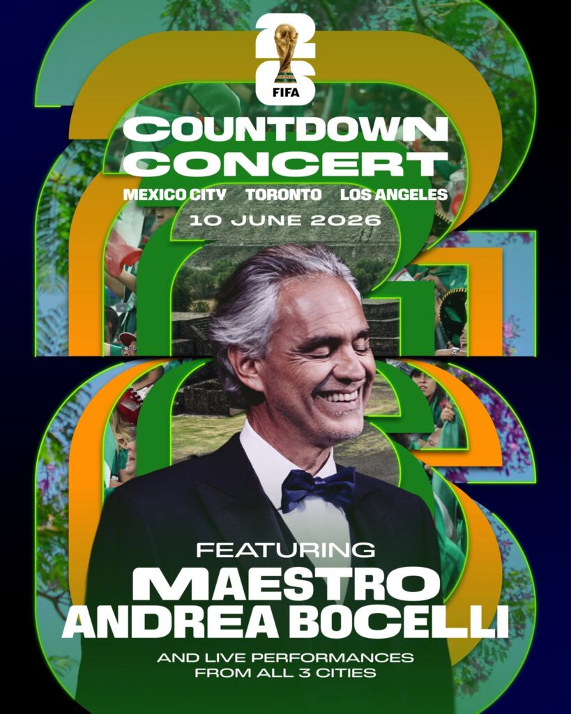 Andrea Bocelli Messico Fifa Coppa del Mondo 2026