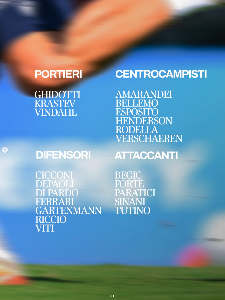 Convocati Cesena Sampdoria Bjorn Meijer Verschaeren