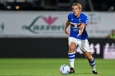 FOTO – Mantova-Sampdoria, battibecco tra Stefan Gartenmann e Peter Vindahl: ecco cosa è successo